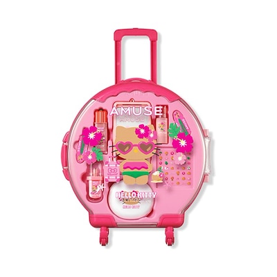 完売品AMUSE日焼けキティ フルメイク キャリーケース+小悪魔ハローキティ AMUSE 日焼けキティ フルメイク キャリーケース