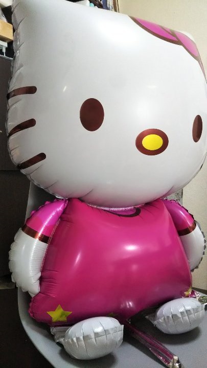 激レア⭐️Combi ハローキティベビーズ風船型ラトル⭐️かみかみふうせん⭐️ガラガラ アルミ風船 ハローキティフェイス柄 10枚セット｜風船・ヘリウム