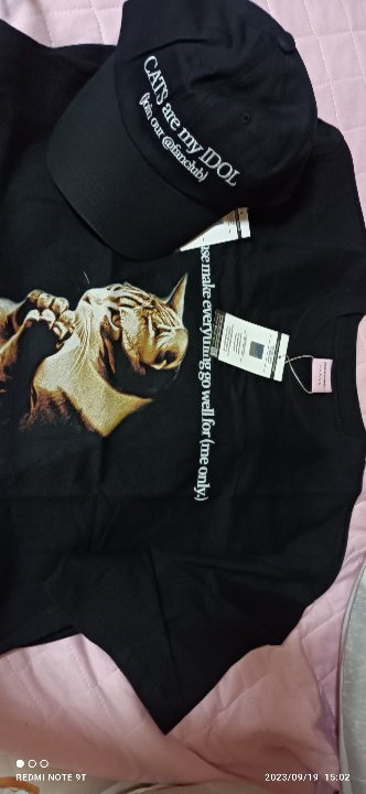【リノ着用】PRAYING CAT 半袖  Tシャツ・カットソー [ブラック] Qoo10 ITZAVIBE SKZリノPRAYING CAT プリン