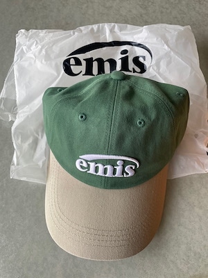 emis キャップ BTSテテ愛用 ベージュ グリーン emis キャップ BTSテテ愛用 ベージュ グリーンの通販 by