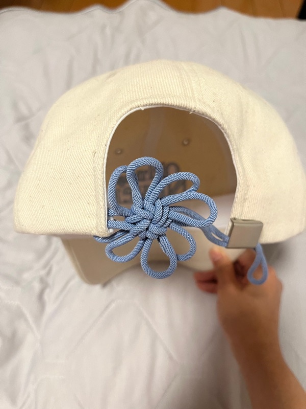 ONGO FLOWER KNOT CAP/24SS 韓国 組紐 キャップ ONGO CORDUROY FLOWER KNOT CAP