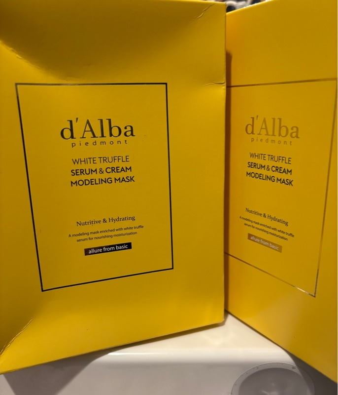 ホワイトトリュフセラム&クリームモデリングマスク[栄養&保湿], 4枚