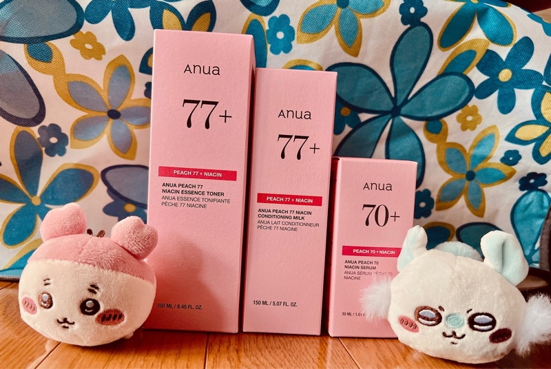 Qoo10] アヌア 桃トーンアップ3STEPセット(化粧水+