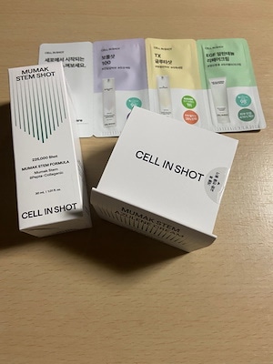今月末まで値下げ　セルインショット無膜ステムショット×3個 EGFクリーム×3個 Qoo10] CELL IN SHOT [セルインショット 無膜ステムショット]