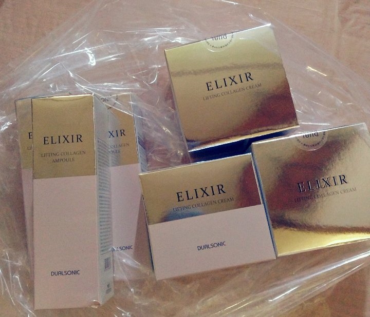 新品未使用 デュアルソニック ELIXIR リフティングコラーゲンセット デュアルソニック (DUALSONIC) (DUALSONIC) エリクシール