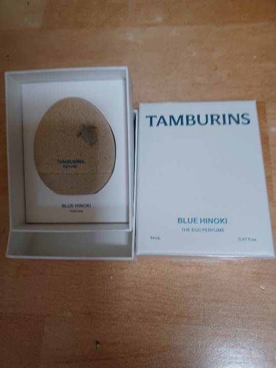 未使用 TAMBURINS BLUE HINOKI THE EGG 香水 TAMBURINS】BLUE HINOKI☆Egg Perfume 14ml + Rattanwear Set