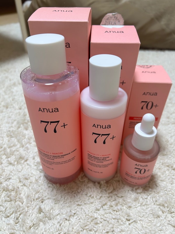 Qoo10] アヌア 桃トーンアップ3STEPセット(化粧水+