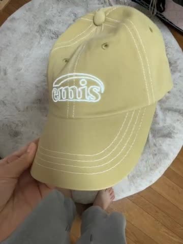 emis ❤︎ キャップ ホワイト emis キャップ 帽子 WHITE STITCH BALL CAP レディース メンズ