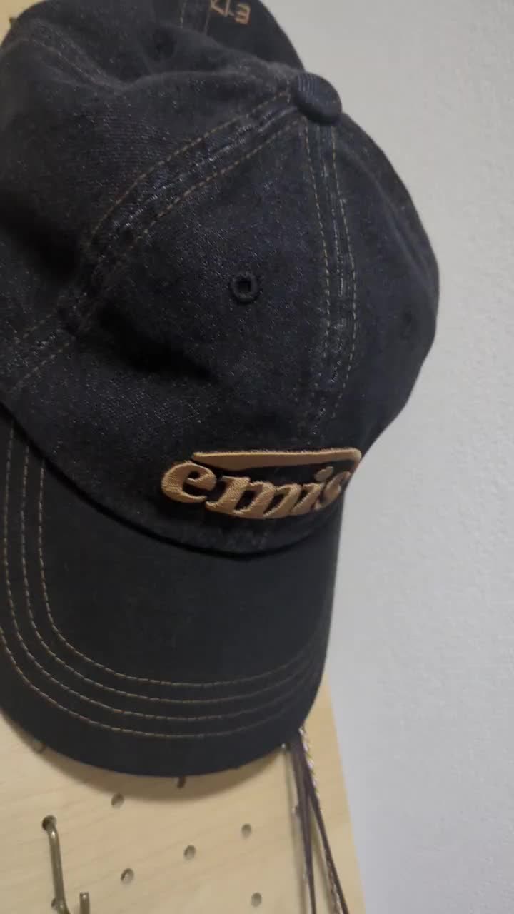 Qoo10 EMIS WASHED DENIM ロゴ キャップ