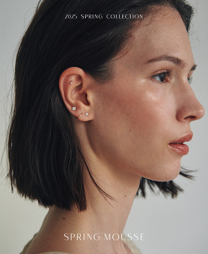 【VERTE】925 silver★lien earring (gold) / ピアス FOLIAGE WAVE PIERCED EARRINGS(2SP0899)SV925 ピアス｜スター
