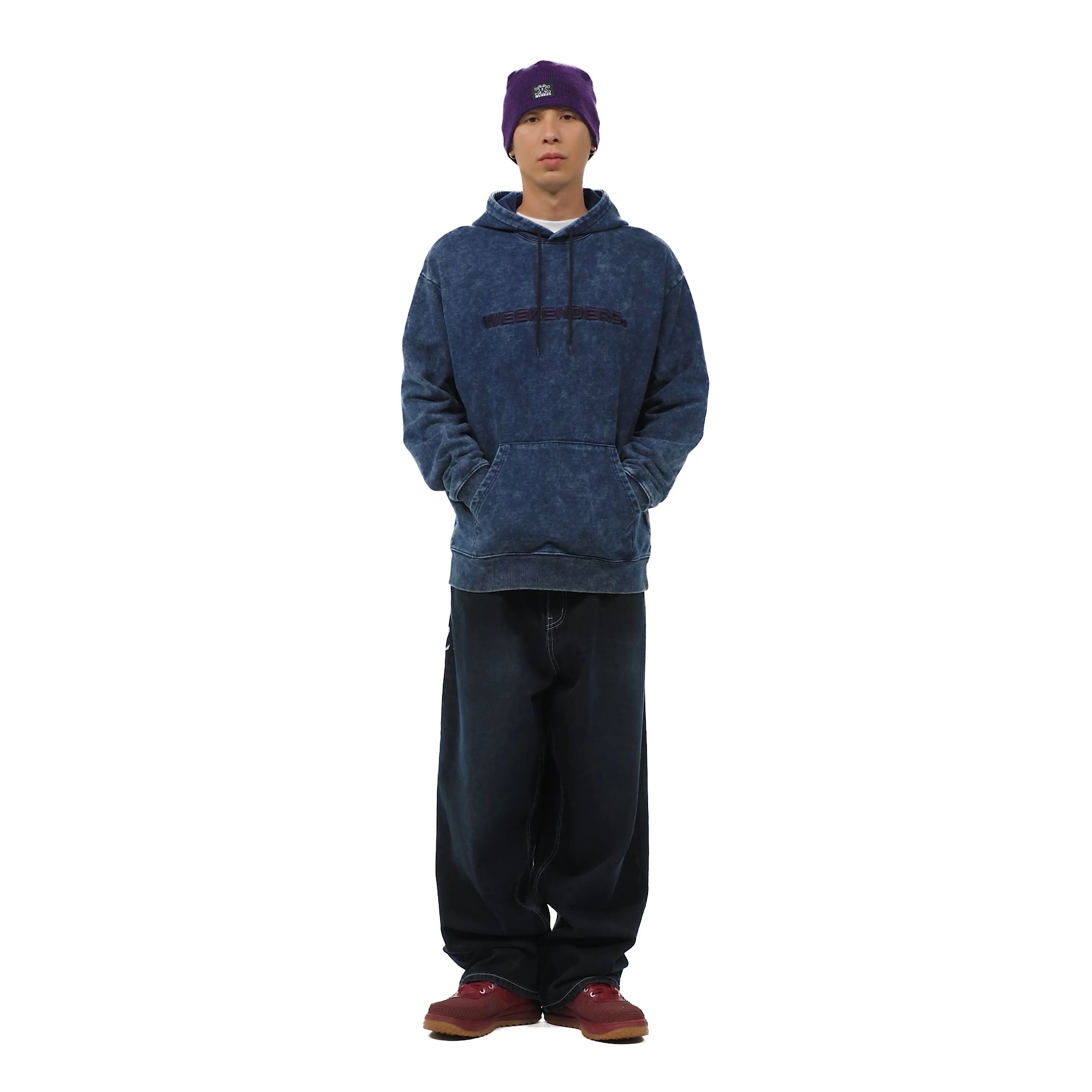 Qoo10 ウィークエンダーズ INDIGO LOGO HOOD パーカ