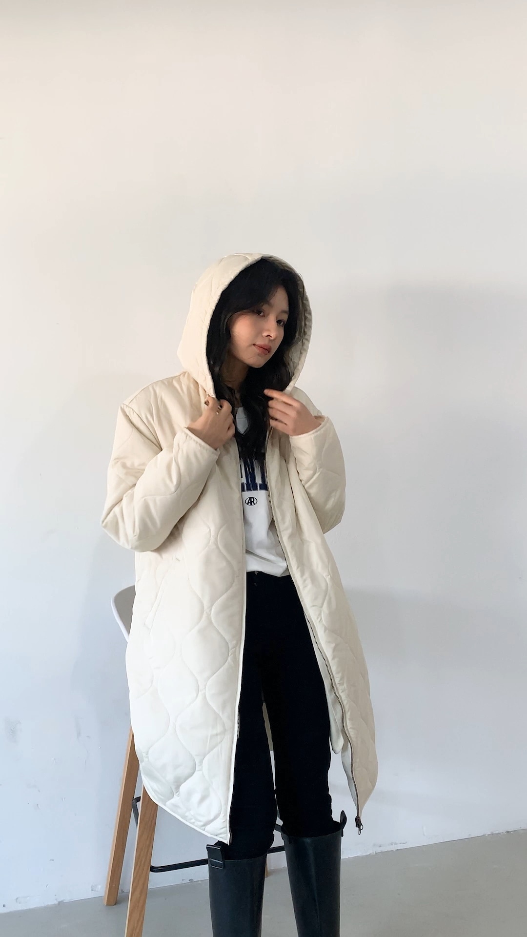 Qoo10 DAY CLOSET キルティング ベストライナー 無地 ロン