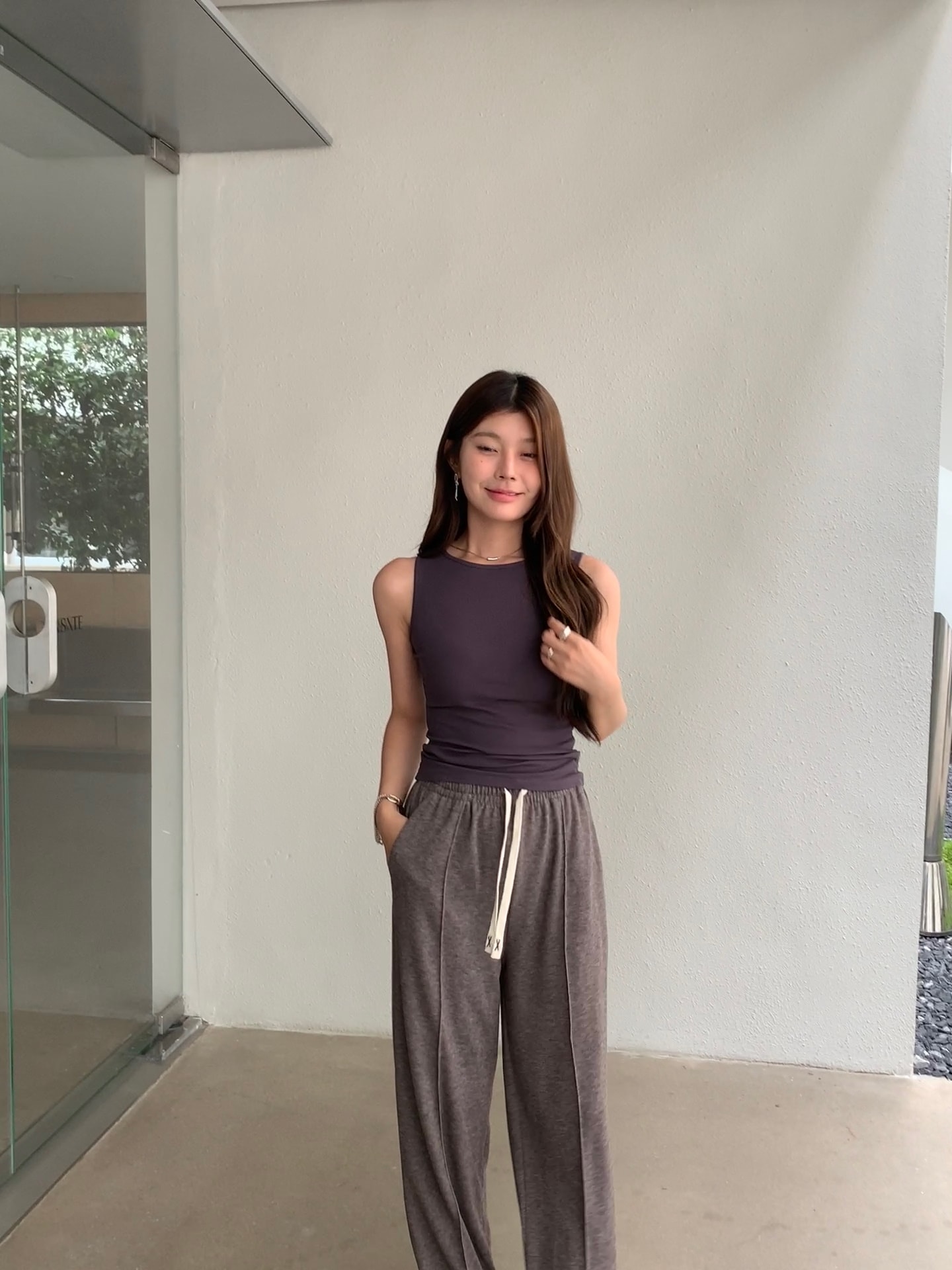 Qoo10 ダークエンジェル 100割引 イージーワイドパンツ 無地