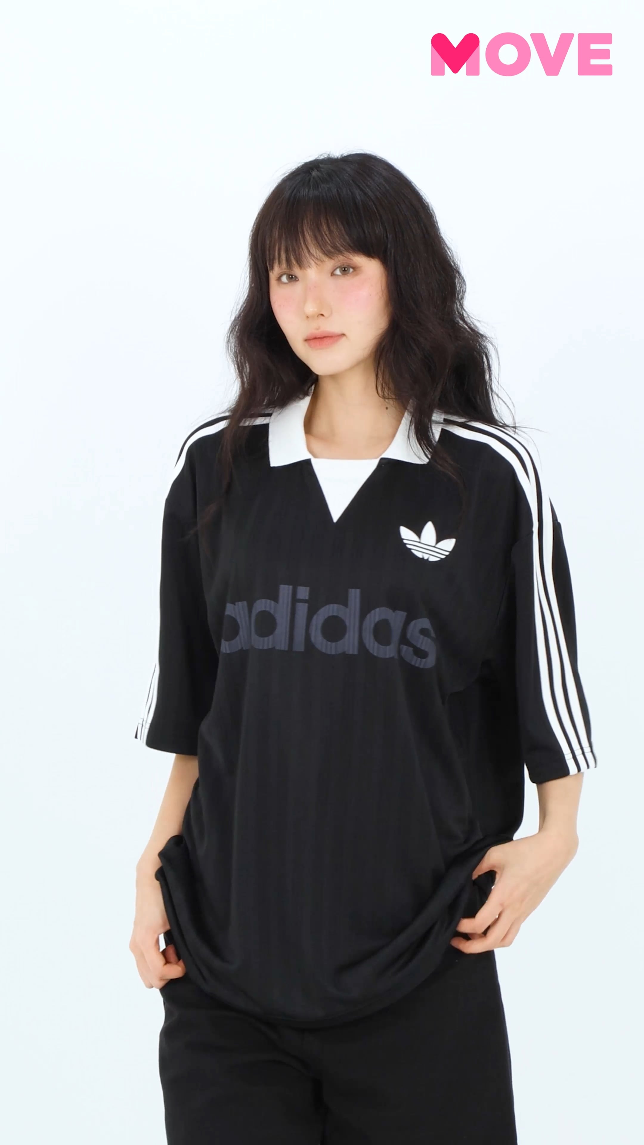 Qoo10 adidas 襟付きゴーリートップ 無地 半袖 ボタン