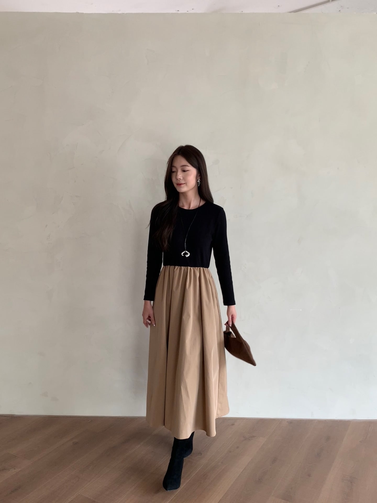 Qoo10 ダークエンジェル 撥水加工ドッキングワンピース 無地 ロン