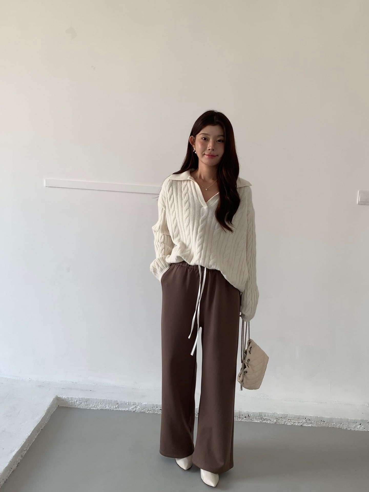 Qoo10 ダークエンジェル 裏起毛イージーワイドパンツ 無地 ポケッ